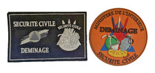 LOT de 2 Tissus DEMINAGE SECURITE CIVILE Divers (4413)