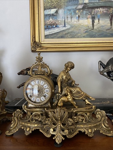 Ancienne horloge bronze - horloge, en