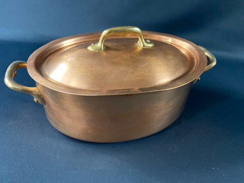 Grande cocotte ovale - , cuivre