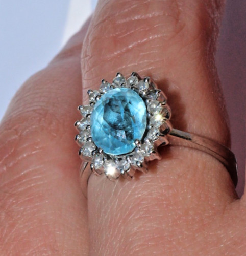 Bague blanc 18k - or,