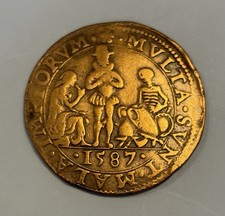 PAYS-BAS  ESPAGNOLS / FAMINE DE 1587 EN ARTOIS / SPECTACULAIRE GRAVURE / CU / TB