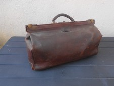 Sac Docteur ancien  Gladstone Cuir Marron début XXème  ANTIC DOCTOR BAG