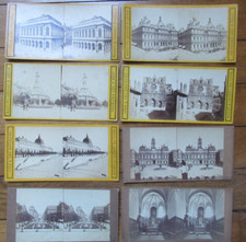RARE 8 VUE CARTON Ca 1880 LYON  MUZET JOGUET 18 X 9 cm environ