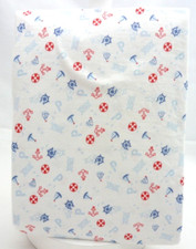 Noukie's drap housse coton bébé Captain Paco motifs ancre, bateaux..70 x 140 cm