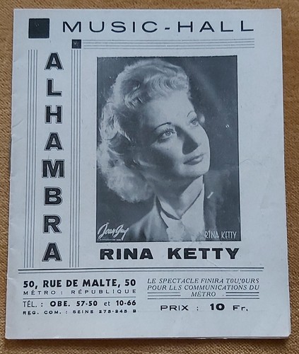 Ancien programme music hall - programme,