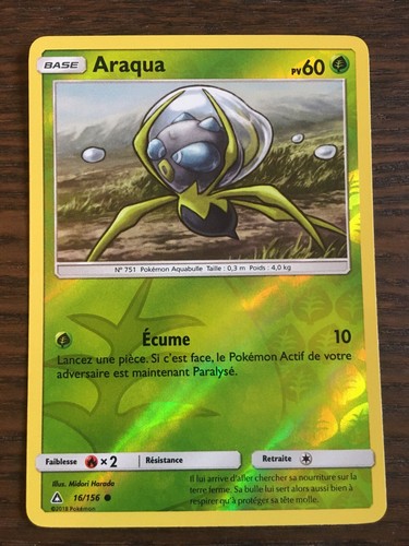 Carte pokémon reverse araqua - reverse,