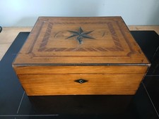 GRANDE DIMENSIONS-ANCIEN COFFRET MARQUETERIE Napoleon III 