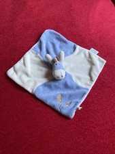 ?? Doudou Plat Noukie's Ane Paco Bleu Blanc Epi Blé ETAT NEUF jamais Utilisé