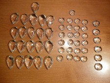 50 ANCIENNES PAMPILLES EN CRISTAL Ou Verre POUR LUSTRE