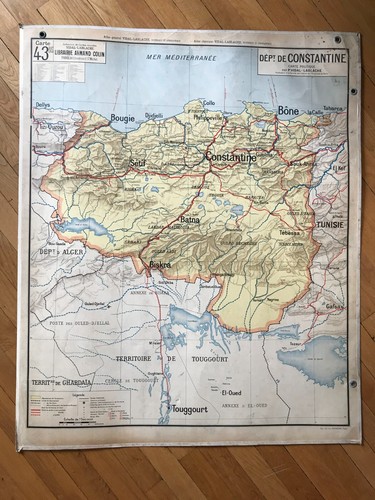 Rare carte scolaire vidal - rare,