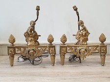 Paire de chenets en bronze