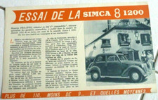 1950's Essai SIMCA 8 1200