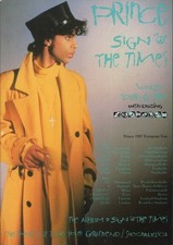 Prince Sign O the Times World Tour 1987 flyer UK 1987 original double sided