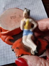 BAIGNEUSE SUR CRABE SAXE ART DECO 1930