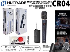 HUTRADE CR04 Microphone Sans Fil Professionnel KTV Chant Récepteur 6.5mm 12H Mar