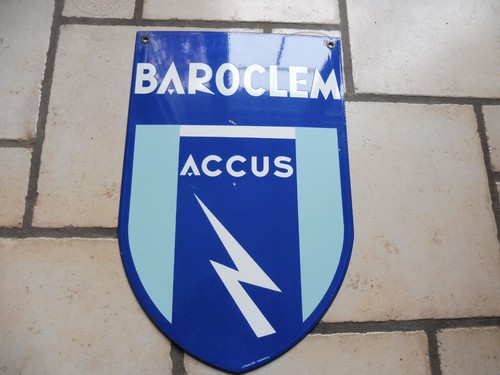 Plaque emaillee accus baroclem - accus,