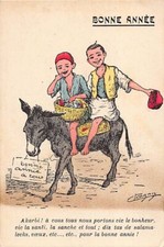Algérie - Illustrateur Chagny - Bonne Année - Yaouleds sur un bourricot - Ed. Ch