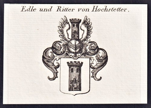 Noble chevalier hochstetter - noble,