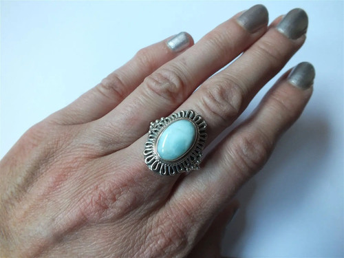 Bague avec larimar 63 - larimar, t.63