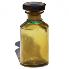 Ancien flacon en verre brun laboratoire / pharmacie  11.5 cm