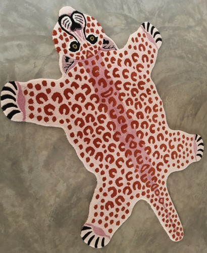 Tapis léopard rose - , guépard
