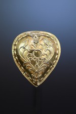 Rare  et beau coulant de croix bosse normande en vermeil 19ème bijou régional