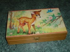 ANCIENNE BOITE DE 15 CUBES EN BOIS COFFRET 6 ANIMAUX DIFFERENTS CHAT CHIEN POULE
