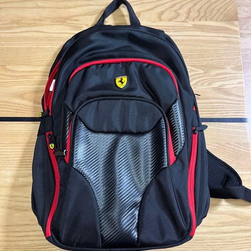 Sac dos ferrari noir - ferrari, rouge