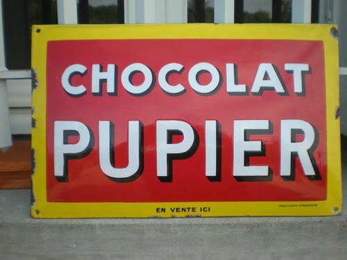 Plaque émaillée chocolat
