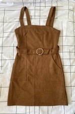 Robe droite en suédine à