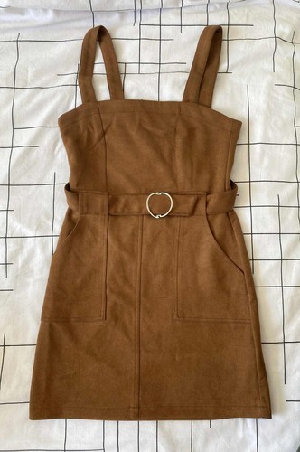 Robe droite suédine à - suédine,