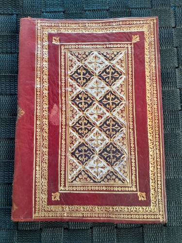 Couvre livre ancien cuir - livre, /