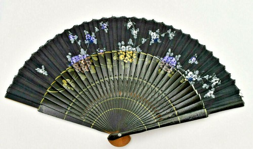Eventail tissu gouaché - , décor