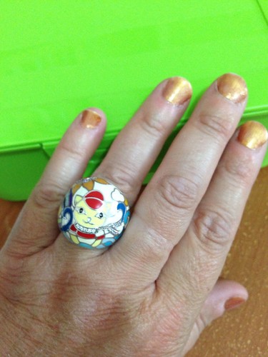 Superbe bague jonc email - bague,