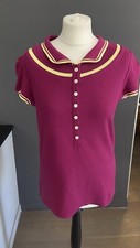 Polo T Shirt Marc Jacobs Coton Rose Fuschia Et Jaune Fluo Taille M (38)