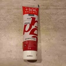 1 tube de peinture acrylique rouge n°18 - PEBEO 150 ML