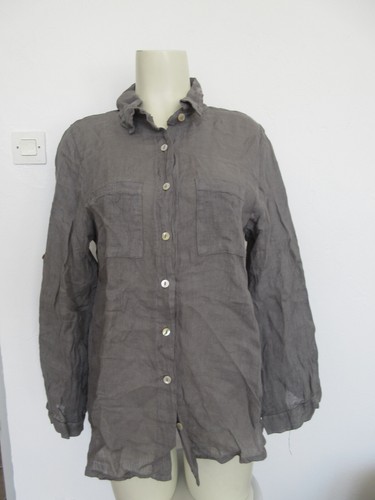 Chemisier gris lin talia - gris, en