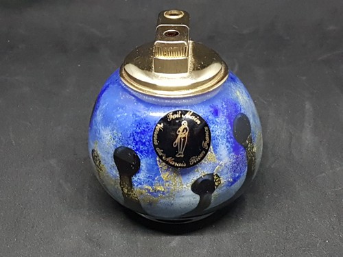 Porte briquet verre signé - en,