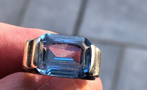 Vintage rare bague tank - bague, argent