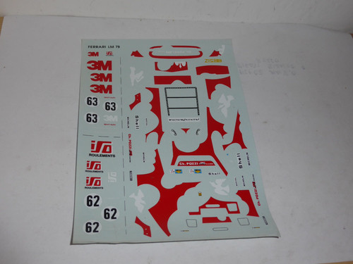 Decals ferrari 512 bb lm - 1:43,