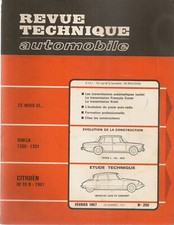 REVUE TECHNIQUE AUTOMOBILE 250 RTA 1967 CITROEN ID 19 B 1967 evo SIMCA 1300 1301