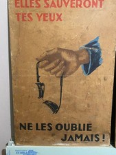 Vielles  Elles sauveront  Circa 1950 Affiche Originale prévention industrielle