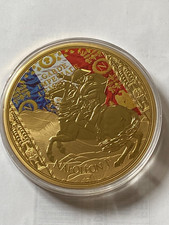 superbe piece geante  napoleon plaqué or 376 grammes