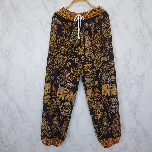 Elephant print drawstring - print,