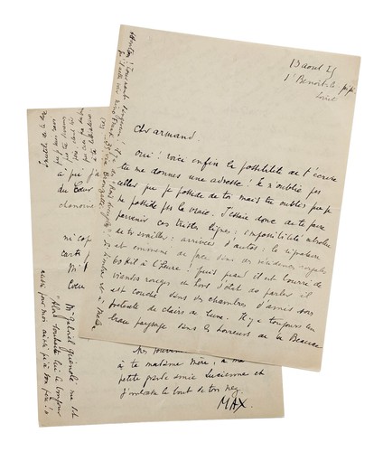 Max jacob lettre autographe - max, /