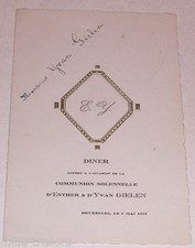 Ancien Menu de Communion