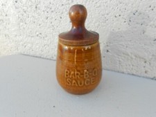 Vintage Bar B Q sauce barbecue pot avec couvercle + joint Brosse