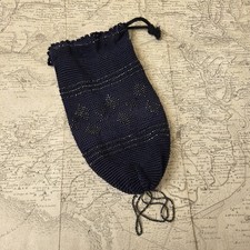 Bourse sac maille bleue - sac, perles