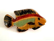 BROCHE PIN'S en BOIS vintage