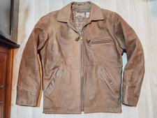 Schott 146 nubuck jacket size 38 brown